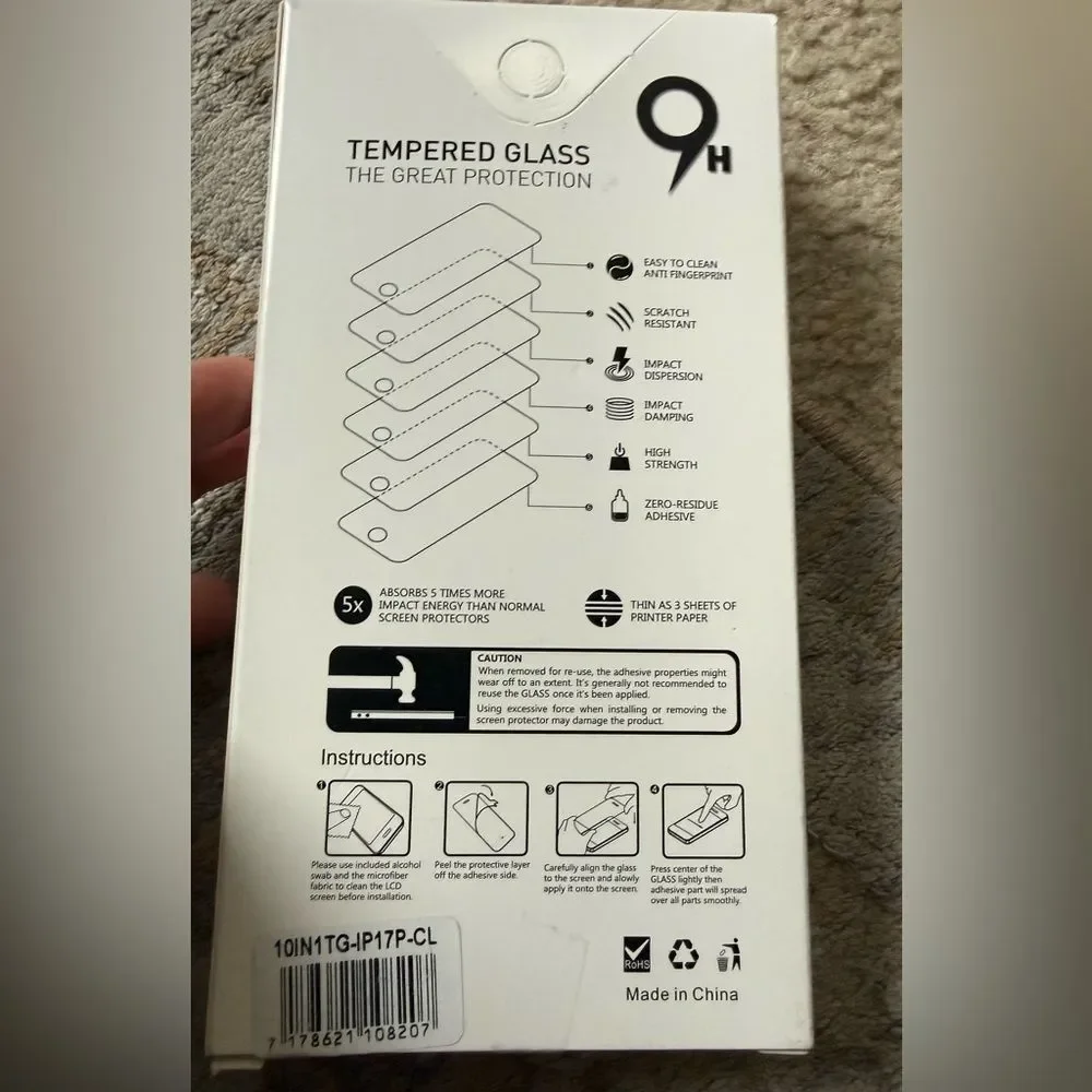 Premium Tempered Glass Screen Protector for iPhone 17 Pro - Clear 4 available